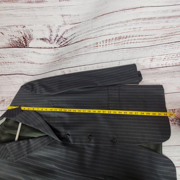 Ermenegildo Zegna Trofeo Gray Suit Jacket 54R EU 44 US XL Wool Sport Coat Italy - Picture 12 of 15